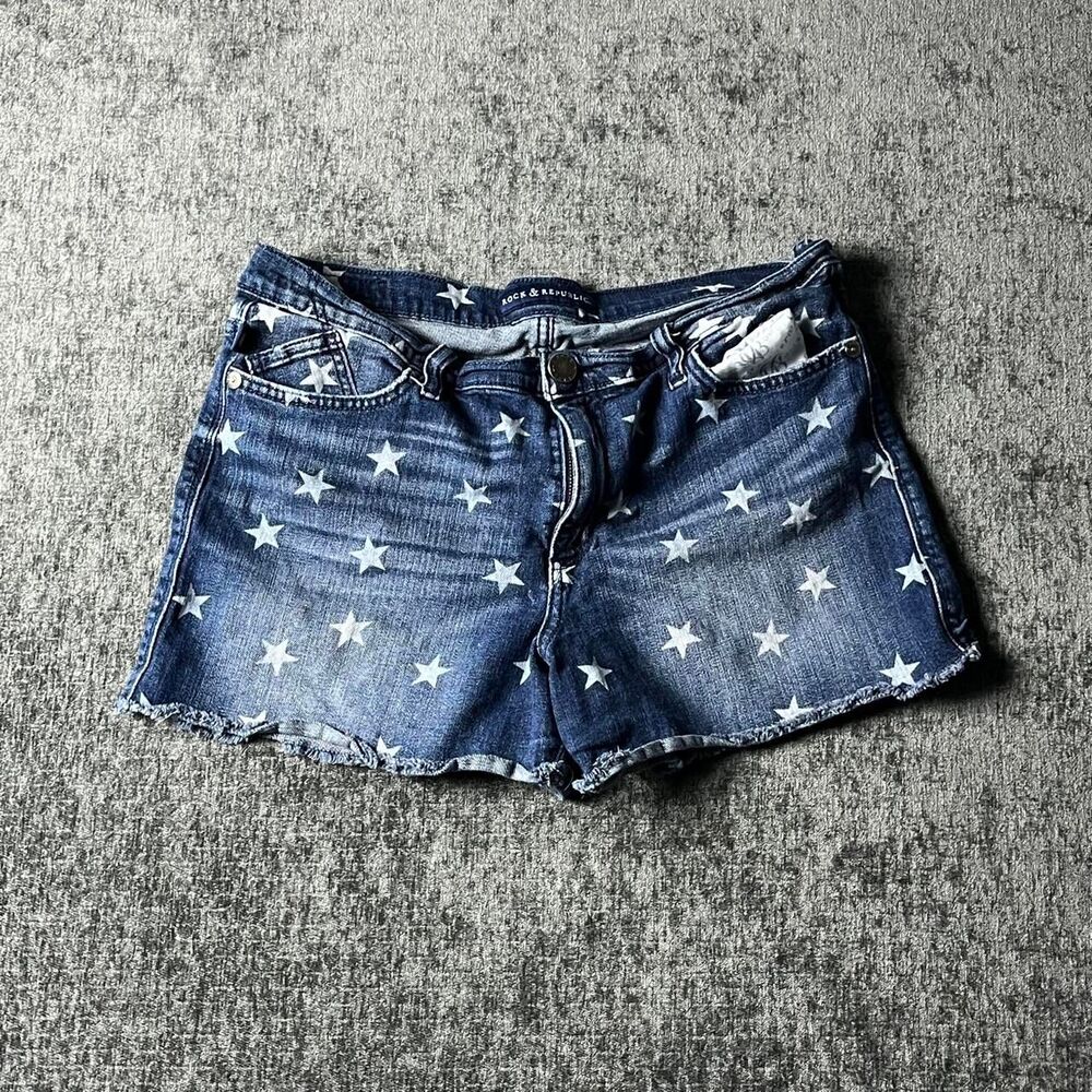 Rock-and-republic Women's Blue and Navy Shorts